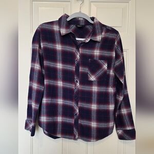 Hayes Plaid Button-Up Shirt Size S